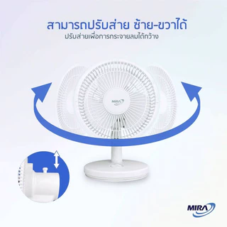 MIRAพัดลมตั้งโต๊ะขนาด 8 นิ้ว รุ่น M-71 รับประกัน 2 ปี
