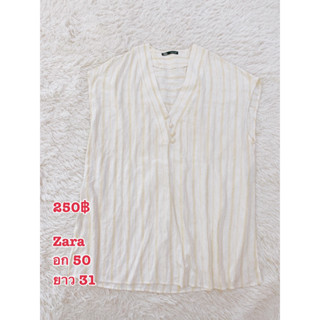 Zara เสื้อโอเว่อร์ไซด์ แขนกุด