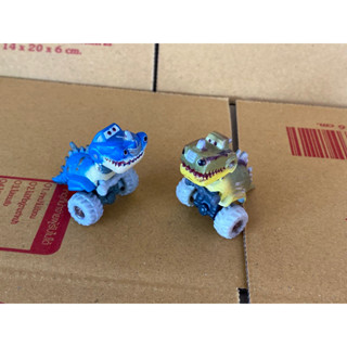 Car จิ๋วMattel Mini racers Car On the Road หลุดแพ็ค dinosaur เหลือง/ฟ้า