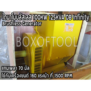 ไดนาโมบลัสเลส Infinity Brushless Generator 100KW 125KVA DB