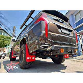 บังโคลนรถยนต์ สีแดงสว่าง RALLIART โลโก้นูน (เฉพาะแผ่น 2คู่ หน้า-หลัง)