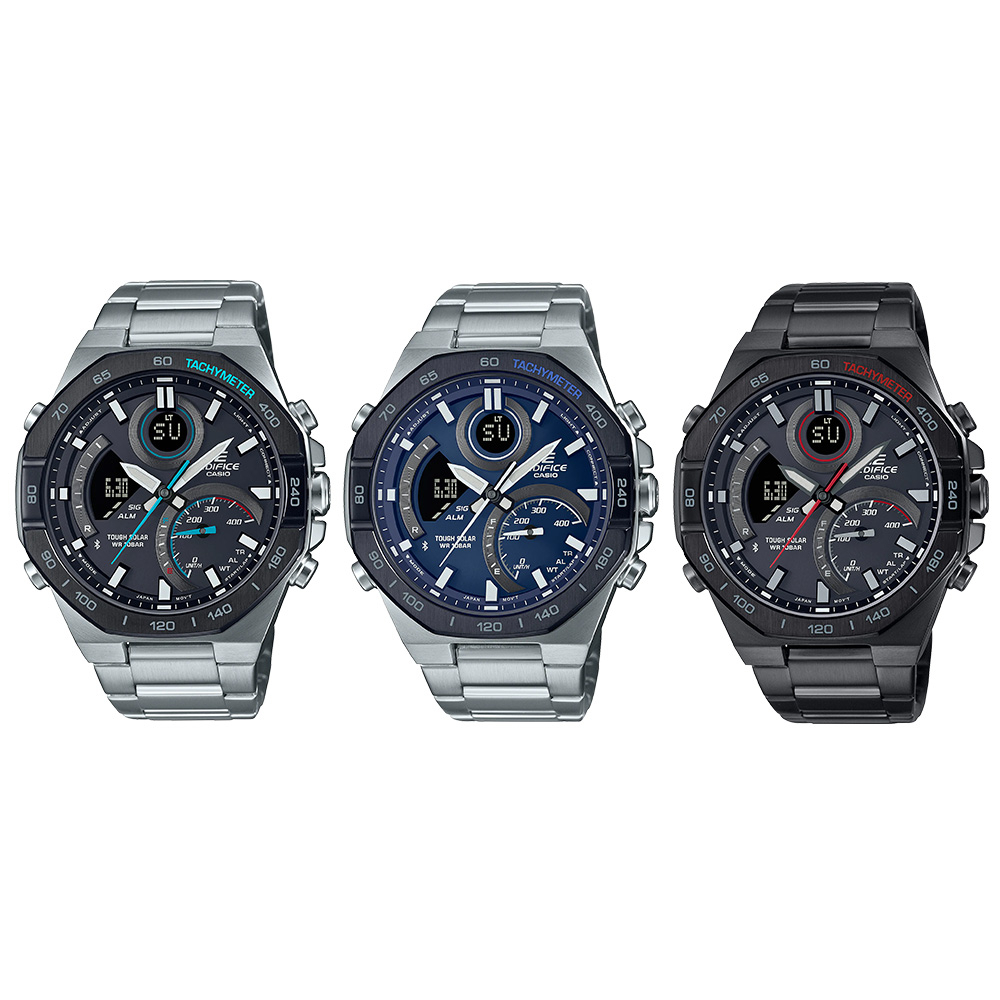 Casio Edifice นาฬิกาข้อมือผู้ชาย สายสเตนเลส รุ่น ECB-950,ECB-950DB,ECB-950DC (ECB-950DB-1A,ECB-950DB