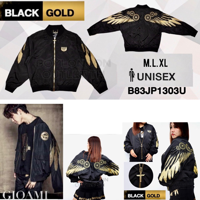BOY LONDON JACKET BLACK GOLD รหัส B83JP1303U boylondonoutlet.th