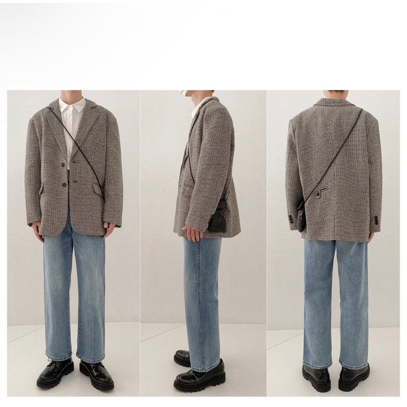 SLURBOYY Korea Blazers เสื้อเบลเซอร์ผู้ขาย ผ้าคอตตอน (SB0675)