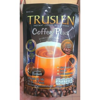 ทรูสเลน Truslen Coffee Plus กาแฟไขมันต่ำ ไม่มีน้ำตาล สร้างมวลกล้ามเนื้อ ดื่มได้ทั่งร้อนและเย็น 16กรัม 8ซอง