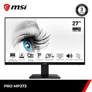 MONITOR (จอมอนิเตอร์) MSI PRO MP273 - 27" IPS FHD 75Hz รับประกัน 3 - Y