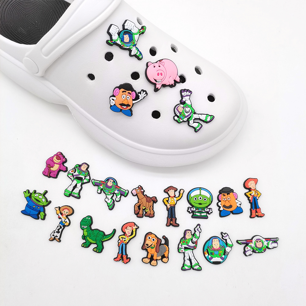 ตัวติดรองเท้า Pvc ตัวการ์ตูน ทอยสตอรี่ Toy Story สำหรับตกแต่ง Diy รองเท้าหัวโต CROCS JIBBITZ ติดง่าย น่ารัก