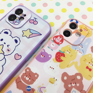 เคส i12 เคสขอบสี กันเลนส์กล้อง กันกล้อง เคสการ์ตูน เคสแฟชั่นลายน่ารักๆ