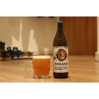 🌟พร้อมส่ง🌟Paulaner Non-Alcoholic Weissbier 0,0% 500 ml. 4 bottles พอลลาเนอร์ ไวส์เบียร์ นอน แอลกอฮอลิค 500 มล. 4 ขวด
