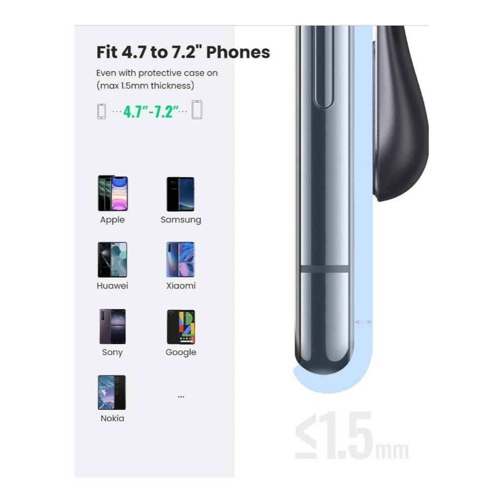 UGREEN รุ่น 80712B Waterfall Magnetic Phone Holder for Car ที่ยึดมือถือ สำหรับช่องแอร์ หมุนได้ 360 องศา - รูปที่ 2