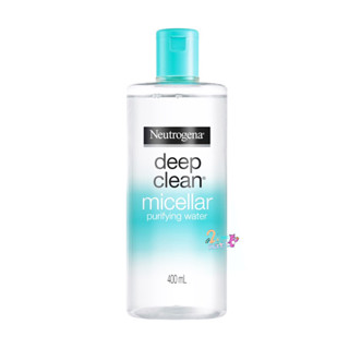 Neutrogena Deep Clean Micellar Purifying Cleansing Water นูโทรจีนา ไมเซล่า เพียวริฟายอิ้งวอเทอร์ ลบเครื่องสำอาง 400ml.