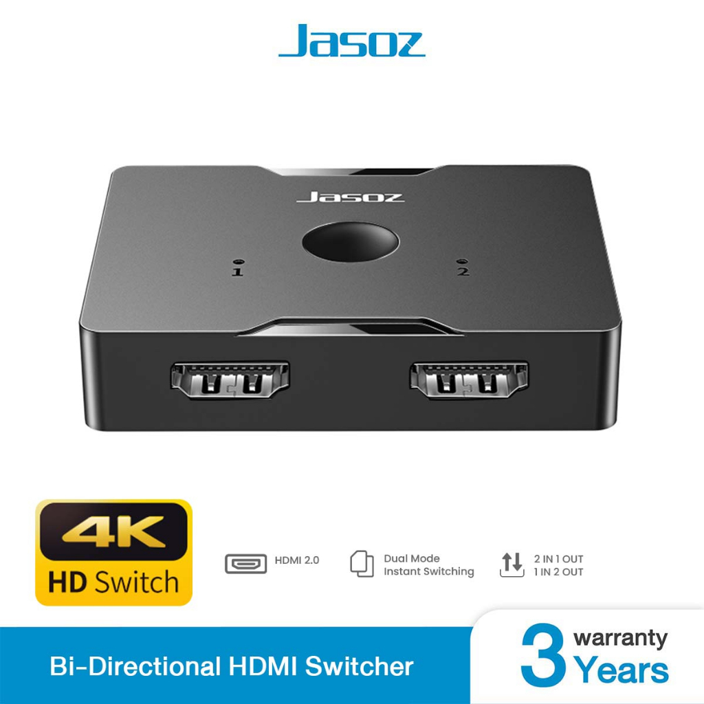 Jasoz Bi-Directional HDMI Switcher เชื่อมได้ทั้งสองทาง รองรับการใช้งานออฟฟิศและการเล่นเกมส์