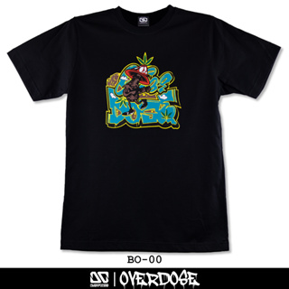 Overdose T-shirt เสื้อยืดคอกลม สีดำ รหัส BO-00(โอเวอโดส)