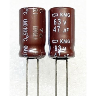 NCC Nippon Chemi-con KMG 47uf 63v 105° capacitor ตัวเก็บประจุ คาปาซิเตอร์