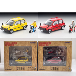 Tomytec Tomica Limited Honda City R พร้อม motocompo ปี 81 LV-N272a LV-N272b Takara Tomy รถเหล็ก รถของเล่น รถโมเดล