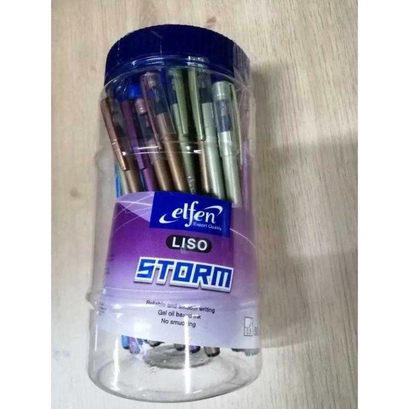 ปากกา elfen LISO STORM หมึกสีน้ำเงิน 0.5 มม. (1x50 ด้าม)