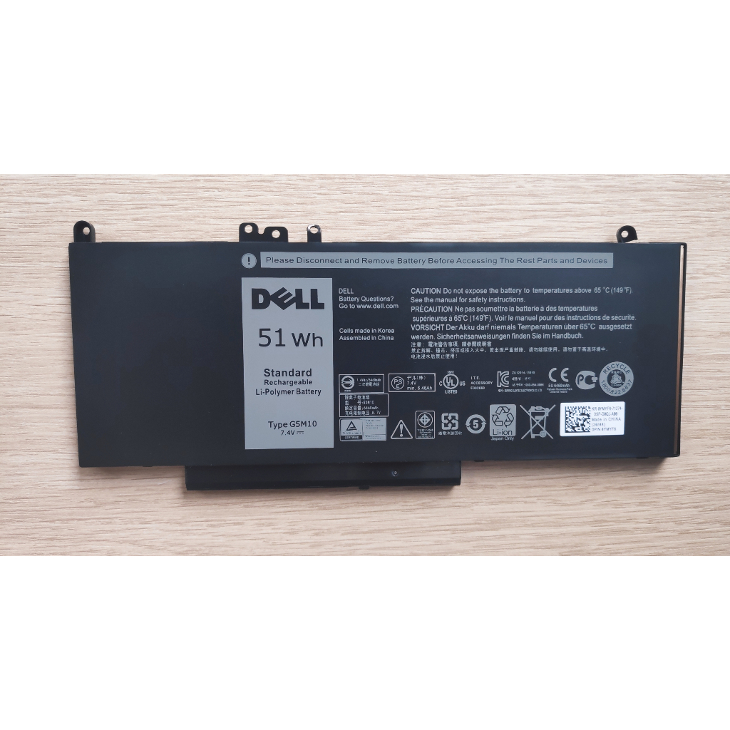 ✨แบตเตอรี่โน๊ตบุ๊ค Dell G5M10 For Dell Latitude E5450 E5470 E5270 E5550 E5570 Precision 3510 0WYJC2 