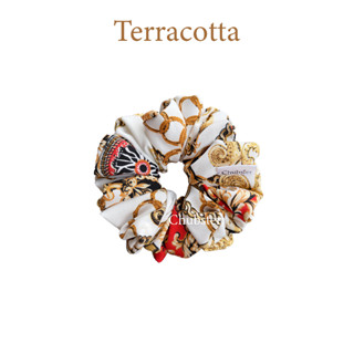 Terracotta mini-12cm. ยางมัดผมโดนัท ลายคลาสสิค Classic Pattern Scrunchies