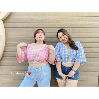 🔥Plussize🔥เสื้อคนอ้วน🔥Freesize อก 40-50" ยาว 20"