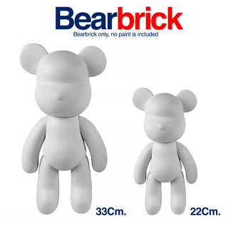 DIY Bearbrick Tiktok DIY Bearbrick ตุ๊กตา ของเล่นระบายสี หมีรุนแรง หมีเหลว ของเล่นบรรเทาความเครียด