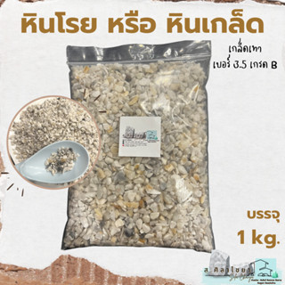 🪴 หินเกล็ด สีเทา เกรด B  เบอร์ 3.5 บรรจุ 1 kg. หินโรยกระถาง 🪴🪴 หินโรยหน้ากระถาง หินตกแต่งสวน หินแคดตัส 🪴