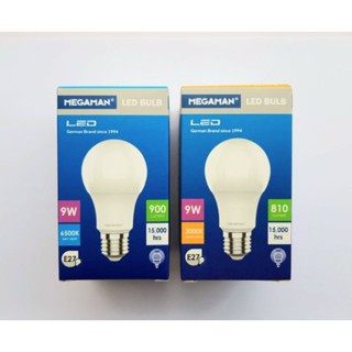 Megaman หลอดไฟ LED Bulb 9W ขั้ว E27 แสงขาว แสงวอร์ม