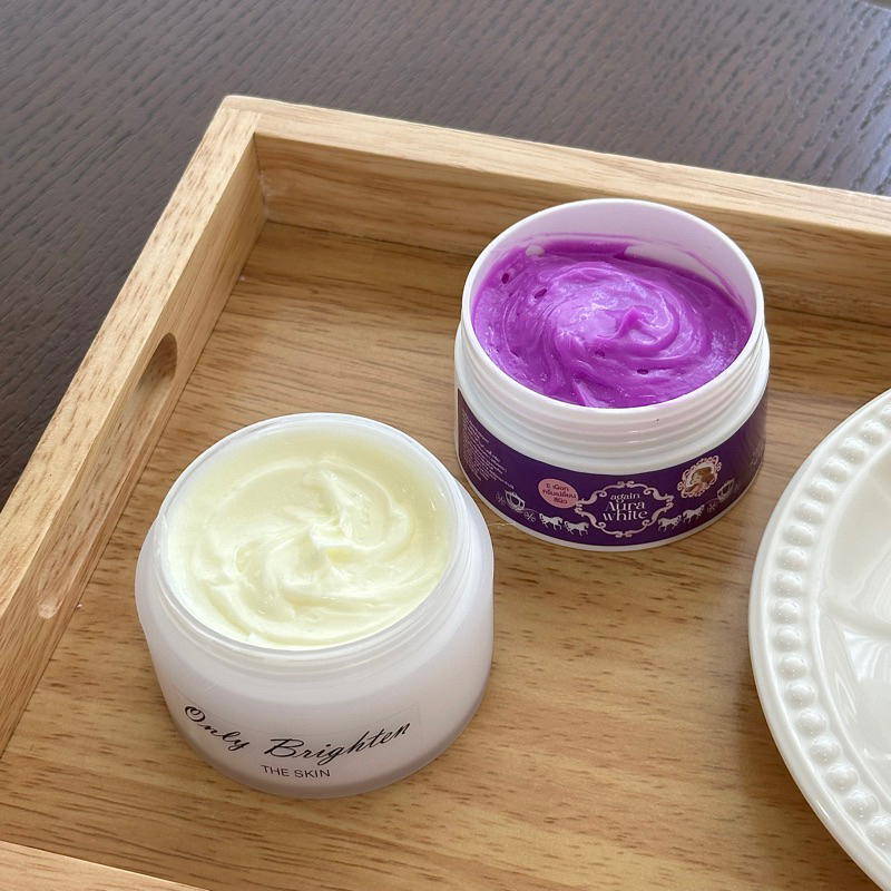 สิ้นค้าพร้อมส่ง/จัดส่งฟรี หัวเชื้อเผือก💜ล็อตนี้มีแถมสบู่ในกล่อง💜คู่หัวเชื้อคลินิก ขนาด50g100g 🤍🖤