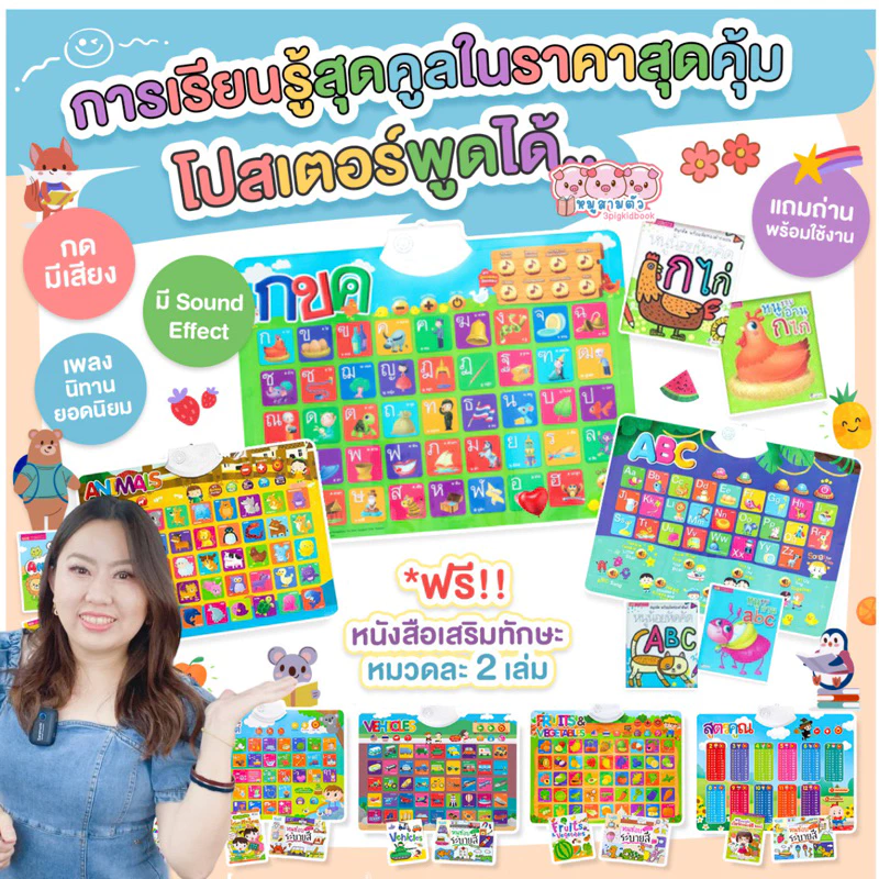 โปสเตอร์พูดได้ - โปสเตอร์เด็ก โปสเตอร์สำหรับเด็ก มีเสียง โปสเตอร์กด