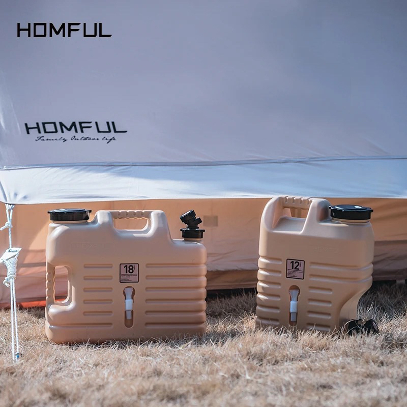 ถังน้ำดื่มพกพา Homful ขนาด 12L | 18L วัสดุทำจากพลาสติก HDPE Food Grade คุณภาพสูง ปลอดภัยไร้สารพิษ