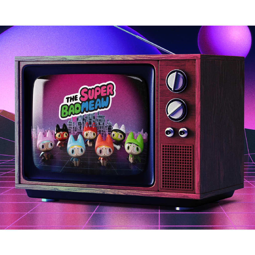 [แบบแยก] The Super BADmeaw ลิขสิทธิ์แท้ 🐱 ของสะสม Black Hood Unbox Industries โมเดล ของขวัญ The Powerpuff Girls
