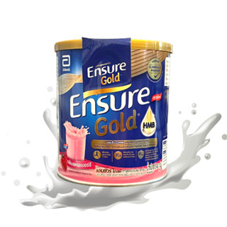 [สูตรใหม่] Ensure Gold เอนชัวร์ โกลด์ สตรอเบอรี่ 400g 1 กระป๋อง Ensure Gold Strawberry 400g x1 อาหารเสริมสูตรครบถ้วน