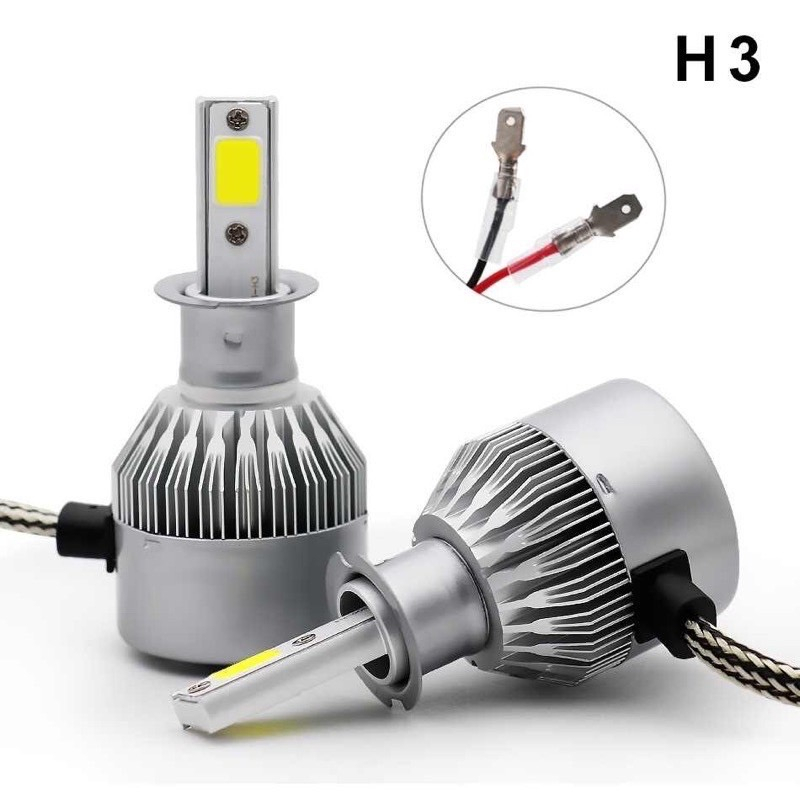 ไฟหน้าLED 1คู่ รุ่น C6 ขั้ว H1 H3 H4 H7 H8/H9/H11 9005/HB3 9006/HB4 36w 9V-36V 6000K แสงสีขาว - รูปที่ 5