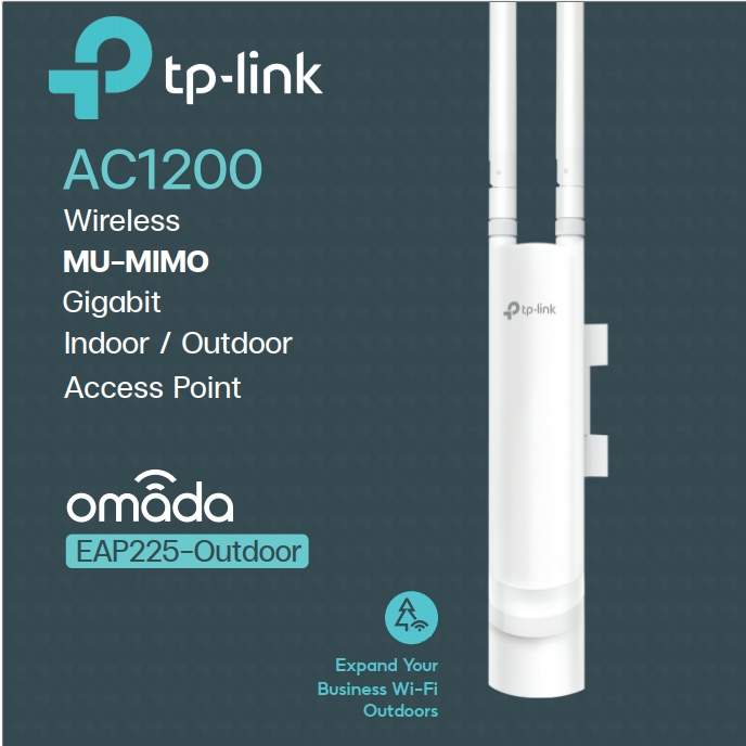 TP-LINK EAP225-Outdoor Omada AC1200 Wireless MU-MIMO Gigabit Indoor/Outdoor Access Point