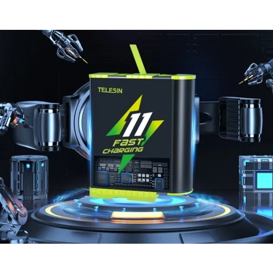 [ FCK-B11 ] Telesin Battery fast charging box พร้อม แบตเตอรี่2ก้อน สำหรับ Gopro 11/10/9
