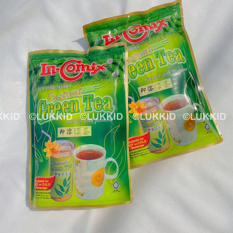 In-Comix: Instant Green Tea brewed with Jasmine ชาเขียวมะลิสกัดสำเร็จรูป