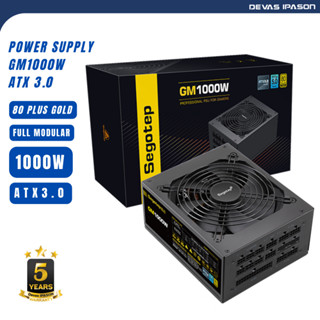 SEGOTEP POWER SUPPLY (อุปกรณ์จ่ายไฟ) GM1000W ATX 3.0 (BLACK) 80 PLUS GOLD FULL MODULAR รับประกัน 5 ปี โดย Devas IPASON