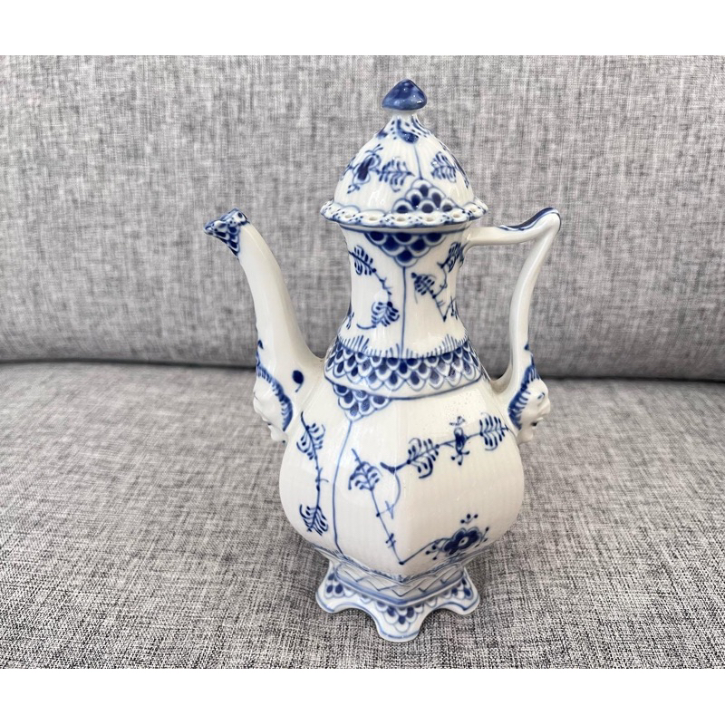 Royal Copenhagen Blue Fluted Full Lace Coffee Pot #1030
