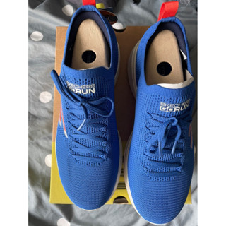 Skechers perkomance air cooled goga mat ultra go สีน้ำเงิน ขาว มือ1 ผช Size 7.5 40 ยาว 25.5 ซม. มือ1