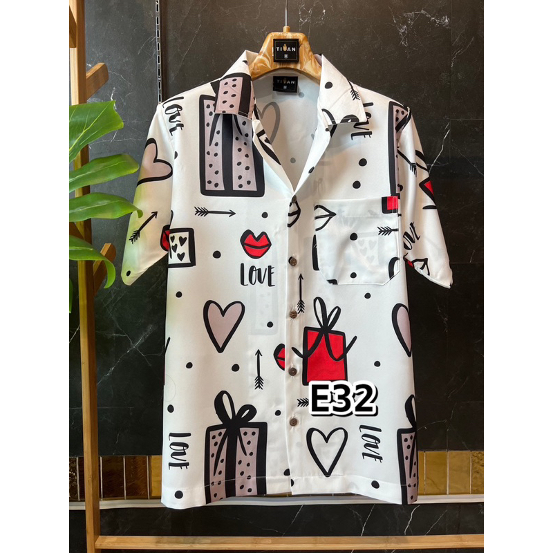เสื้อฮาวายวินเทจวาเลนไทน์