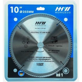 ใบตัดอลูมิเนียม 10 นิ้ว 120 ฟัน ยี่ห้อ HHW รุ่น  TCT SAWBLADE FOR Aluminium