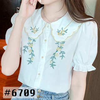 6709 เสื้อเชิ้ตคอบัว