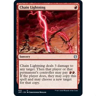 [MTG] Chain Lightning [JMP] [RED] [UNCOM] [NORMAL] [ENG] (การ์ดเมจิค / Magic the Gathering)