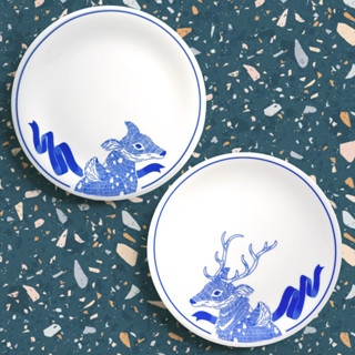 Dear Deer - KAV Paired Plate จานเซรามิคคู่