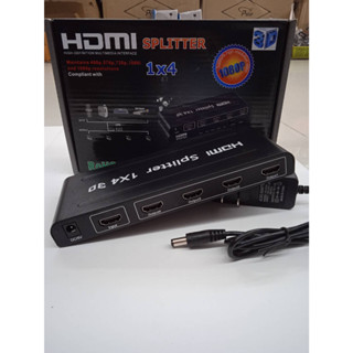 HDMI 1 ออก 4 อุปกรณ์แยกจอ ออก4จอภาพเหมือนกัน มีอะดับเตอร์เพิ่มไฟ สัญญานดีภาพชัด สินค้าได้มาตราฐาน แข็งแรงทนทาน