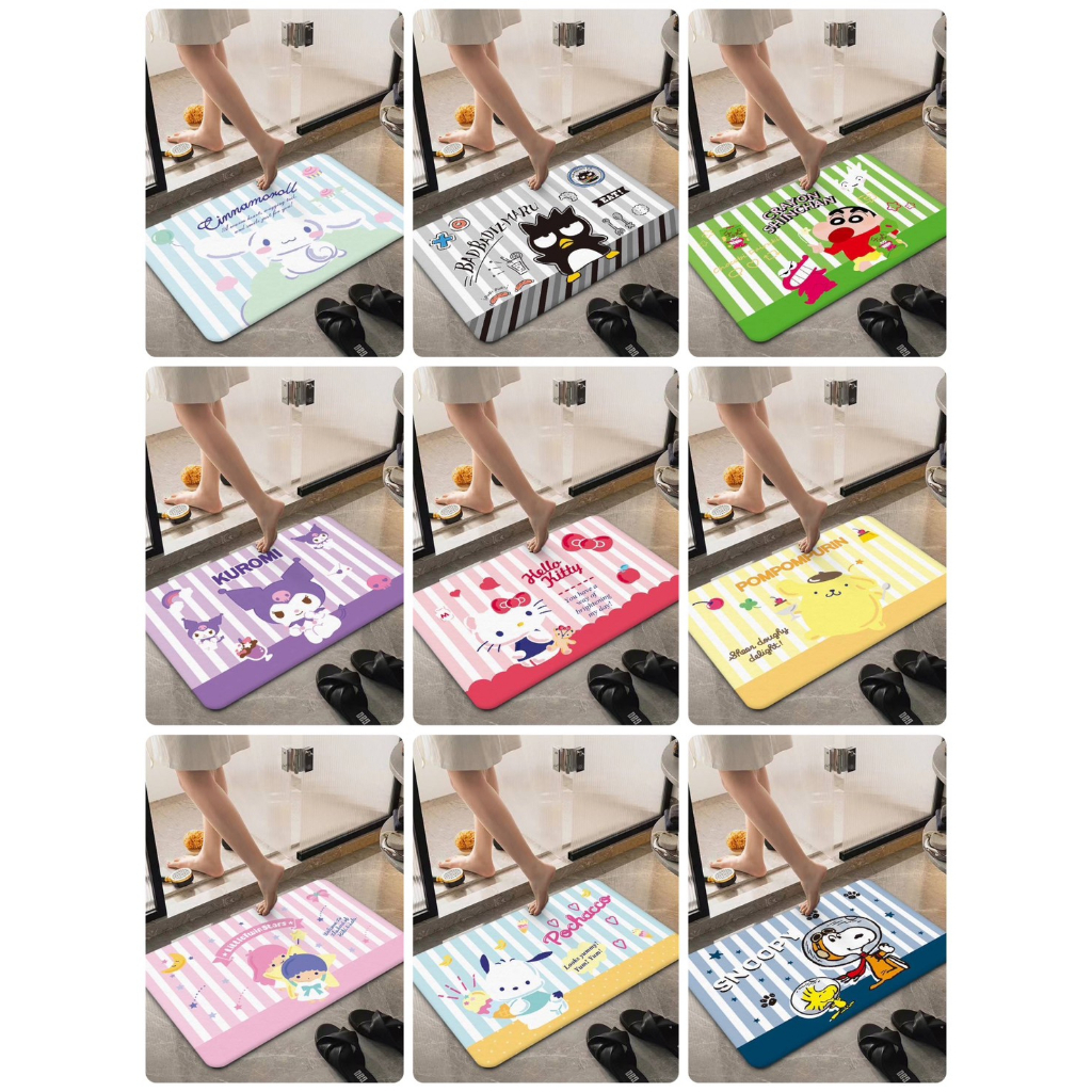 พรมเช็ดเท้า SANRIO โซนเปียกโดยเฉพาะ