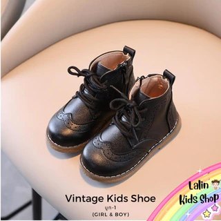 V187 รองเท้าบูทเด็ก หนัง PU พื้นนิ่ม (Girl & Boy) สำหรับน้อง 1.5-6 ขวบ พร้อมส่งในไทย B1 ✨❤️