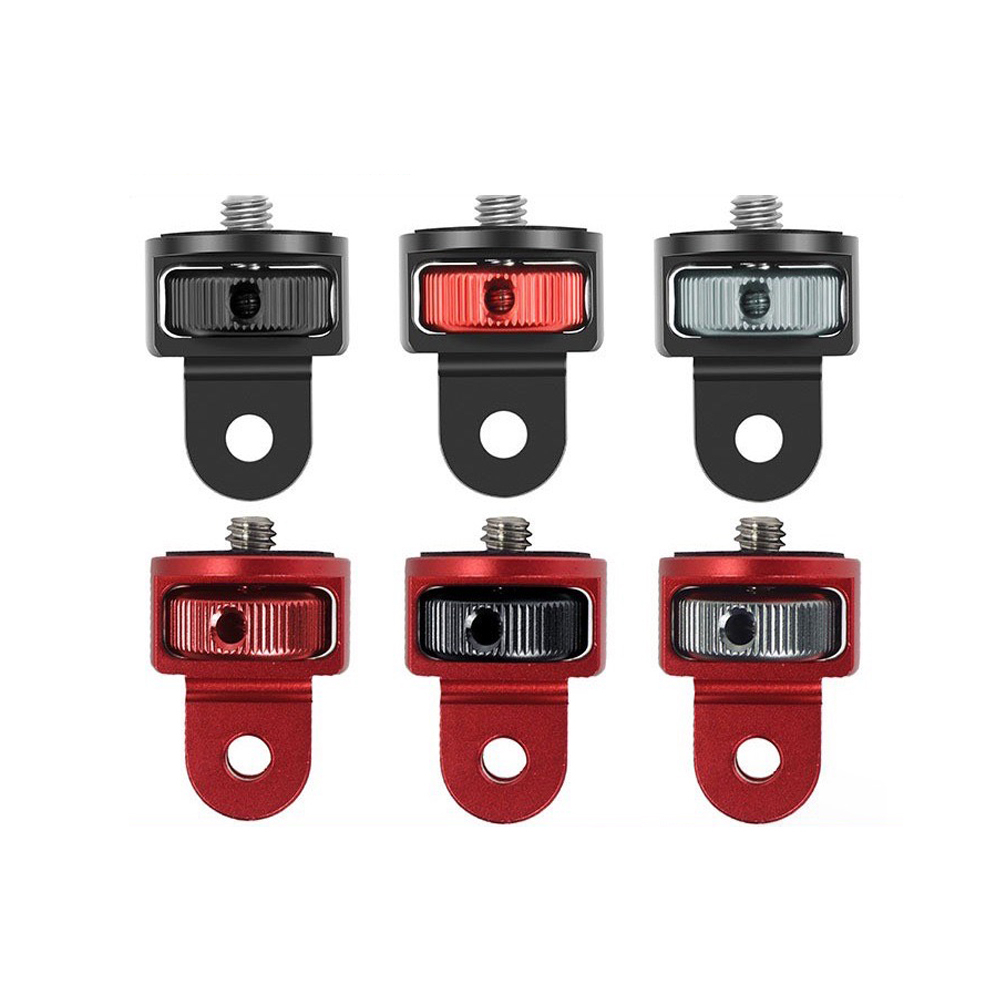 1/4 นิ้ว 360 องศา อะแดปเตอร์ขาตั้งกล้องอลูมิเนียม for GoPro / SJCAM / Xiaomi / Insta360 / Action Camera