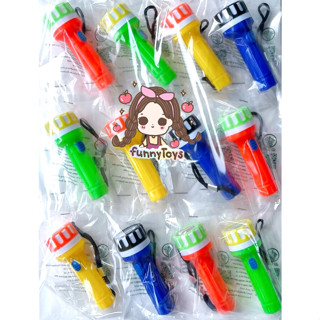 ไฟฉาย พลาสติก  แพ็คมี12ชิ้น สุ่มสี
