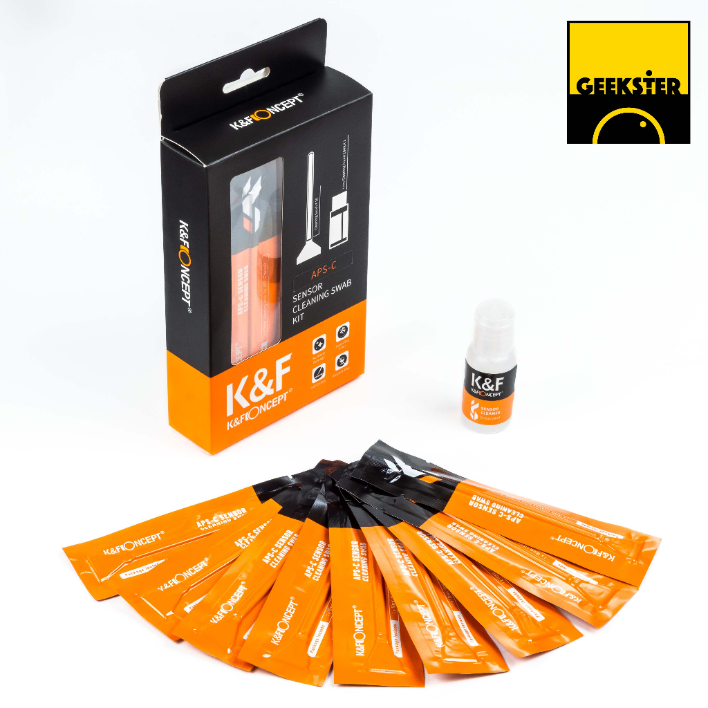 ชุดทำความสะอาดเซ็นเซอร์กล้อง K&F APS-C Sensor Cleaning Swab Kit 10ชิ้น ( ไม้ปาด ทำความสะอาด เซ็นเซอร์ )