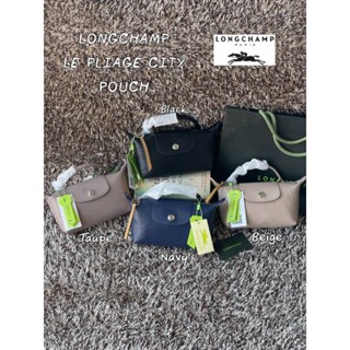 (ไม่มีสายสะพาย) LONG MINI LE PLIAGE CITY POUCH กระเป๋าลองชอมเครื่องสำอางแบบมีซิปมีหูหิ้ว